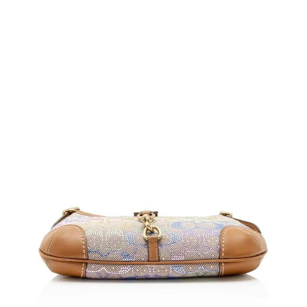 Coach Crystal Embellished CC Hamptons Hobo